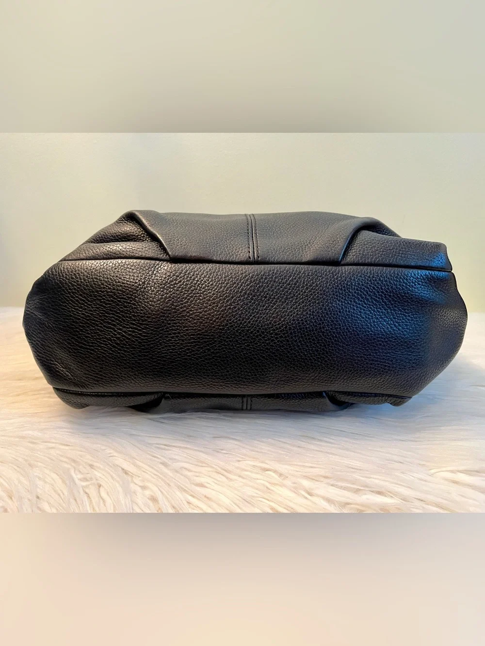 Coach Black Pebbled Leather Hobo Bag